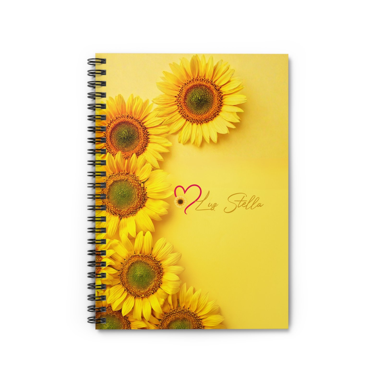 Sunflower Spiral Notebook - Bright & Cheerful Design